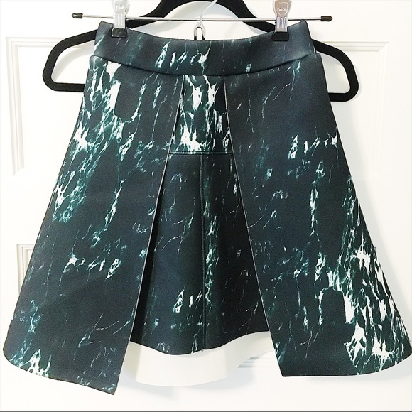 Rocket x Lunch Marble Neoprene A line Mini Skirt - Picture 1 of 6